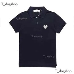 Play T Shirt Designer Men's T Shirts Polo Tshirt Fashion Women's CDG Short Sleeve Heart Badge Top Clothes Little Red Heart Chuan Kubao Ling Polo Shirt 338