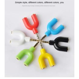 new 3.5mm Audio Adapter Mobile Phone Headset Splitter 1 Point 2 Couple Sharing Device Double One Point Two Adapter Cablefor Mobile Phone