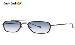 JackJad 2021 Fashion Cool Men Square Style Vintage Flight Sunglasses Gradient Drive Brand Design Sun Glasses 2A2308629246