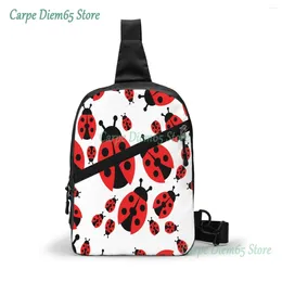 Backpack Sling Bag Ladybird Chest Package Crossbody For Cycling Travel Hiking