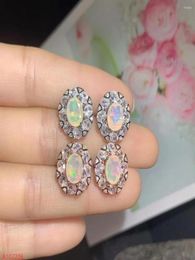 Stud Earrings Highend Jewelry Natural Gemstones 925 Sterling Silver Faceted Opal Women39s Party Birthday Gift Girl Marry1575675