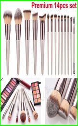 New 14pcs Brush Set Kabuki Makeup Brushes Eyeshadow Powder Blending Contour Foundation Brush Eyebrow Eyelash Beauty Cosmetics Brus5520725