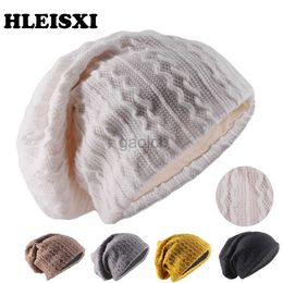 Beanie/Skull Caps New Fashion Autumn Spring Adult Men And Women Warm Skullies Beanies Girls Casual Soft Knit Hat Confortable Outdoor Bonnet d240429