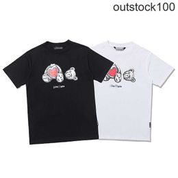 High end designer clothes for Paa Anggles red love decapitated bear teddy bear print short sleeve T-shirt for men women With 1:1 original labels