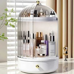 Cosmetic Organiser 360 Rotating Makeup Luxury Storage Display Box Large Capacity vanity countertop Q240429