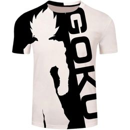 Men's T-Shirts Fashion Anime Goku 3D Printed T-shirt Men Women Summer Casual Cartoon Short Sleeve Harajuku Streetwear Oversized TopsMen's 287A