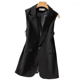 Women's Vests Spring Autumn Sleeveless Suit Vest Women Coat 2024 Korean Version Temperament Fashion Wild Comfortable Waistcoat CoatFemaleS