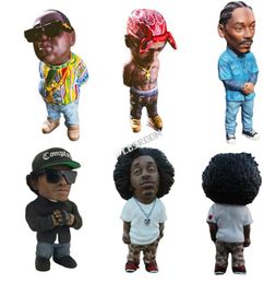 10CM Hip Hop Singer Resin 2 Statue Pac Figurines Rapper Star Sculpture Modern Art Crafts for Desktop Decoration Home Decor 2206096804823