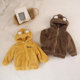 Jackets Children's Wear Children 2024 Autumn Winters Cotton Cotton-padded Jacket Boy With Velvet Baby Young Girls Winter Coat To Keep