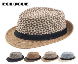 2020 Whole Summer Jazz Cap Beach Straw Caps Fedora Hats for Men Panama Sun Hat Men Women2186711