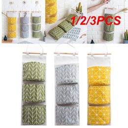 Storage Boxes 1/2/3PCS Tulips Hanging Bag 3 Pocket Waterproof Organizer For Dorm Living Room Bathroom Home Fabric Wall Closet