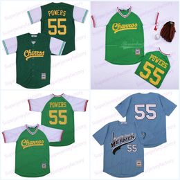 Jam Kenny Powers #55 Charros Movie Baseball Jersey for Men - Green/blue, Ed, Fast Shipping