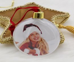 DIY Christmas Gifts Po Ball Clip Transparent Round FiveStar Christmas Tree Ornaments Valentine039s Day Gift w003163046558