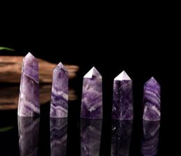 Ability Quartz Pillar Dream Amethyst Crystal Tower Arts Ornament Mineral Healing wands Reiki Natural sixsided Energy stone Transp4702360