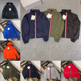 Mens Jackets Designer outwear coats Loose Light jacket colored zipper invisible hat coats clothing zipper Hooded S-5XL