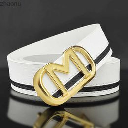 Belts Casual white mens belt M genuine leather belt fashion luxury brand fancy vintage jeans waist belt cintos para hombre marca XW