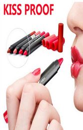 2016 NEW Makeup MN nonstick cup not fade Crayonstyle lip pen kissproof batom soft lipstick Durable kiss proof waterproof1195649