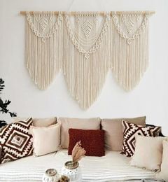 Tapestries Large Macrame Wall Hanging Handmade Woven Tapestry Bohemian Decor For Bedroom Party Wedding2770493