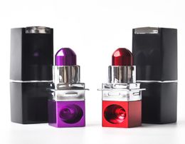 Lipstick Smoking Pipe Tobacco Pipe Cigarette case mini portable pipes metal pipe tobacco grinder 9219823