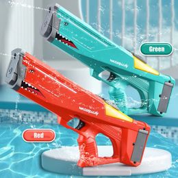 Big Automatic Water Gun Toy Electric Shark Water Shooter High Pressure Spray Summer Pool Party Games Toys For Chidren Adult 240422