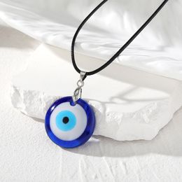 Classic Turkey Evil Eyes Necklace For Women Men 30MM Colorful Glass Blue Eye Pendant Necklaces Party Jewelry