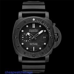 Panerei Submersible Watches Mechanical Watch Chronograph Not manufactured using Carbontech carbon Fibre composite material from the Panahai stealth
