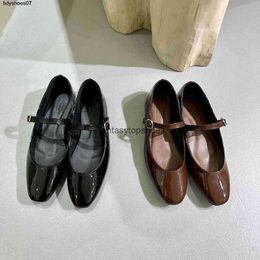 The Row Tr Design Shoes French Designer Muller мелкая ниша Мэри Джейн обувь одиночная женская обувь единственная элегантная и простая 2024