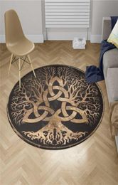 Viking Tattoo carpet Square AntiSkid Area Floor Mat 3D Rug Nonslip Dining Room Living Soft Bedroom Carpet 02 2106267983044