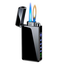 New Dual Use Without Gas Electric Lighter Photo Customization Text Customization Lighter Portable Metal Lighter