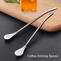 Tea Scoops Spoon Philtre Mate Straws Stainless Steel Drinking Straw Bombilla Gourd