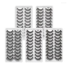 False Eyelashes MEISHENJIE 10 Pair 3D Mink Lashes Natural Eyelash Dramatic Faux Cils Makeup Fake Extension Maquiagem