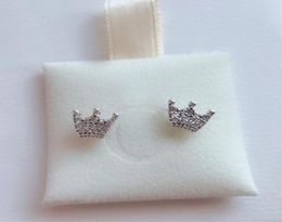 NEW Magic crown Stud EARRING Original Box set For P 925 Sterling Silver Cute Girls Fashion Earrings6397508