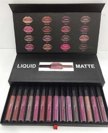 Hot 16 Colours /set Matt Lip Gloss Beauty Liquid lipstick Make up Waterproof Long Lasting Lipgloss Trophy Wife Icon Vixen DHL