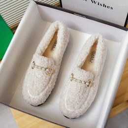 Casual Shoes Womens Loafers Slip-on Clogs Platform Round Toe Autumn Female Sneakers Slip On Boat Moccasin Creepers Fall Fur