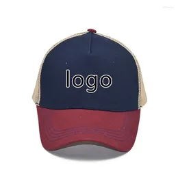 Ball Caps Custom Logo Breathable Stitching Colour Adjustable Baseball Men Cotton Shading Trucker Cap Hip Hop Women Snapback Dad Hat