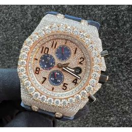 Custom Stone Gold Girl Jewelry Diamond Ice Out Fashion Hip Hop Moissanite Watch