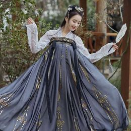 Ethnic Clothing Chinese Traditional Dress Costume Women Performance Chinese Flare Skirt Kimono Hanfu Female Beautiful Dress 3xl Cosplay Costumes