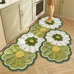 Super Absorbent Kitchen Floor Mat Diatom Mud Pad Bath Pad Anti-Slip Carpet Kitchen Mats Wipeable Wash Long Strip Carpet 240429