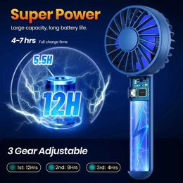 RFB9 Electric Fans TOPK 1800mAh Rechargeable Mini Portable USB Fan Personal Hand Fan table Cute Design Standing fans for room d240429