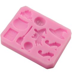 Halloween Silicone Cake Biscuit Moulds Witch Pumpkin Chocolate Candy Mould High Temperature DIY Decoration Baking Kitchen Tools BH2664367