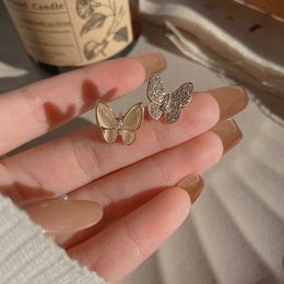 Popular surprise ring and Jewellery for gifts Silver Needle Inlaid Butterfly Design with common cleefly