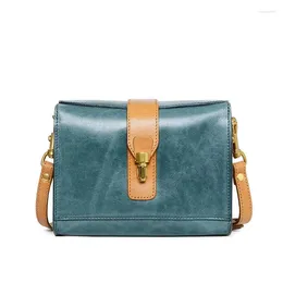Shoulder Bags YourSeason Versatile Ladies Simple Small Bag 2024 Genuine Leather Vintage Women Crossbody First Layer Cowhide
