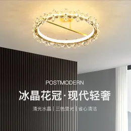 Ceiling Lights Rear Copper Luxury Crystal Bedroom Light Dining /Living Room LED Lamp