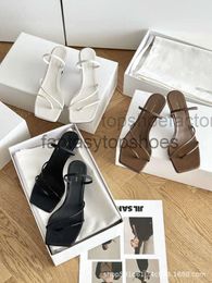 The Row French TR High 23 Strap Summer Heel New Sandals Sexy Kitten Heel Clip Toe Outwear Slippers