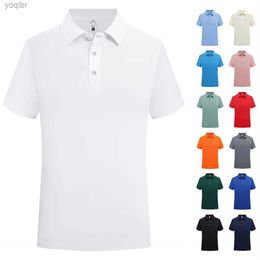 Men's Polos Mens breathable formal neckline T-shirt bulk wholesale pure white uniform mens polo shirt casual Camisa polo shirt Para HombreL2405