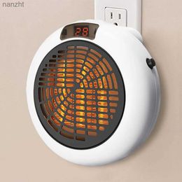 Electric Fans Electric Space Heater Mini Portable Wall Mounted Home Office Desktop Warm Air Heater Warm Fan Silent Remote Control Quick ThermostatWX