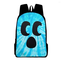 Backpack Diamond Craftee Face Tie Dye Student School Bag Men Women Daypack Zipper Traval Harajuku