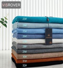 Scarves VISROVER 32 Colours woman winter scarf fashion female shawls cashmere handfeeling wraps solid Colour hijab 2209227814511