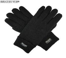 Bruceriver Men039s Pure Wool Knitted Gloves with Thinsulate Lining H081892670268485760