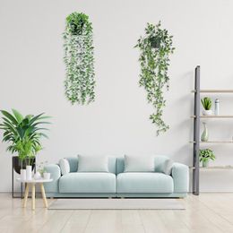 Decorative Flowers Simulated Bonsai Closet Green Plants Vertical Decoration Hanging 60cm